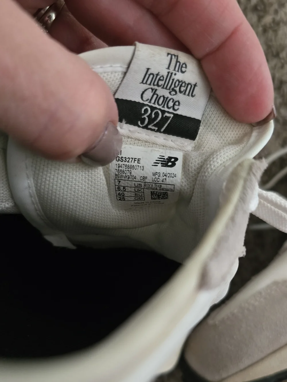New Balance Neutral Lace-Up Sneakers - Cream & Black